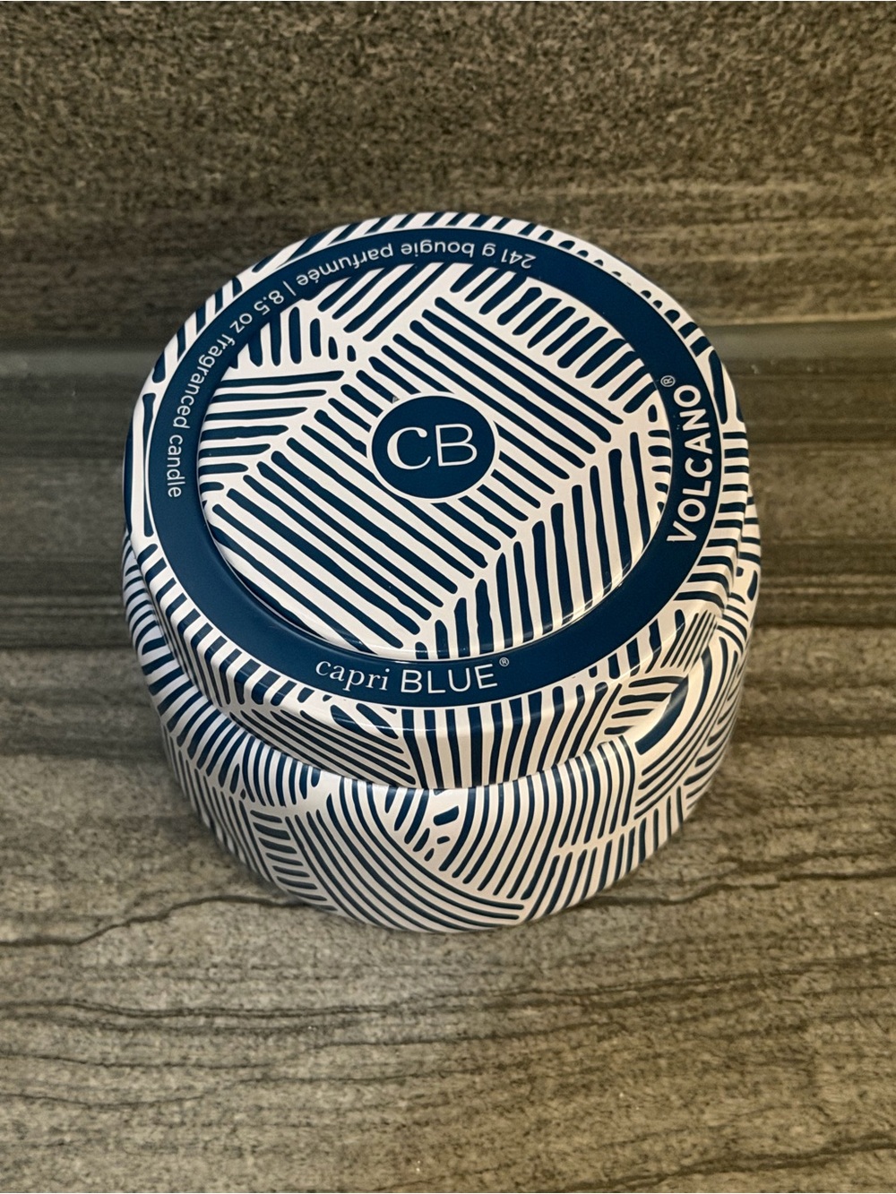 Capri blue volcano candle from Anthropologie nwt